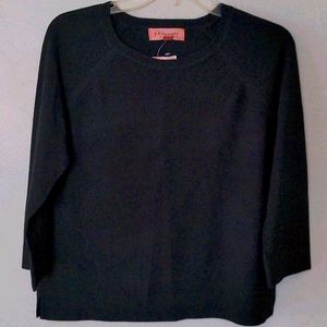 NWT PHILOSOPHY BLACK CREW NECK SWEATER